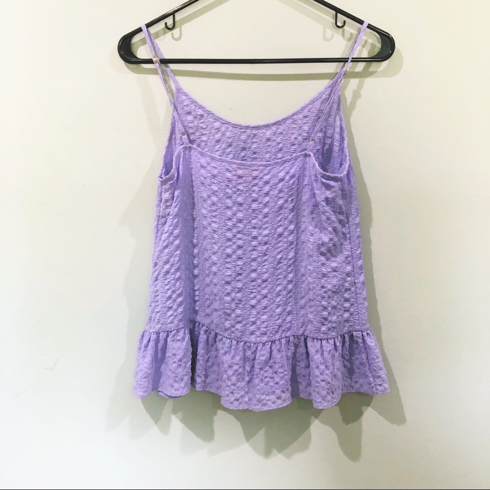 Lilly Pulitzer Lavender Ruffled Tank Top - Picture 4 of 5